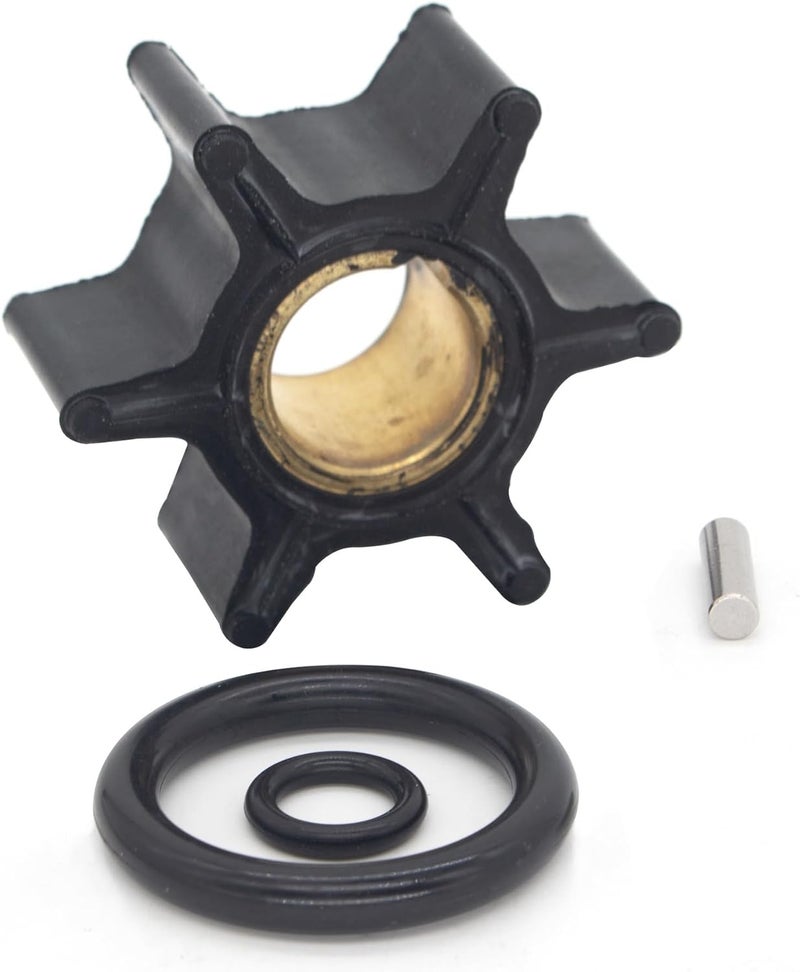 QUICKMARINER QuickMarine 0386084 Outboard Water Pump Impeller with Key and O-Ring for Johnson Evinrude Marine 8-15 HP Motors Replacement 386084 Sierra 18-3050 - Image 1
